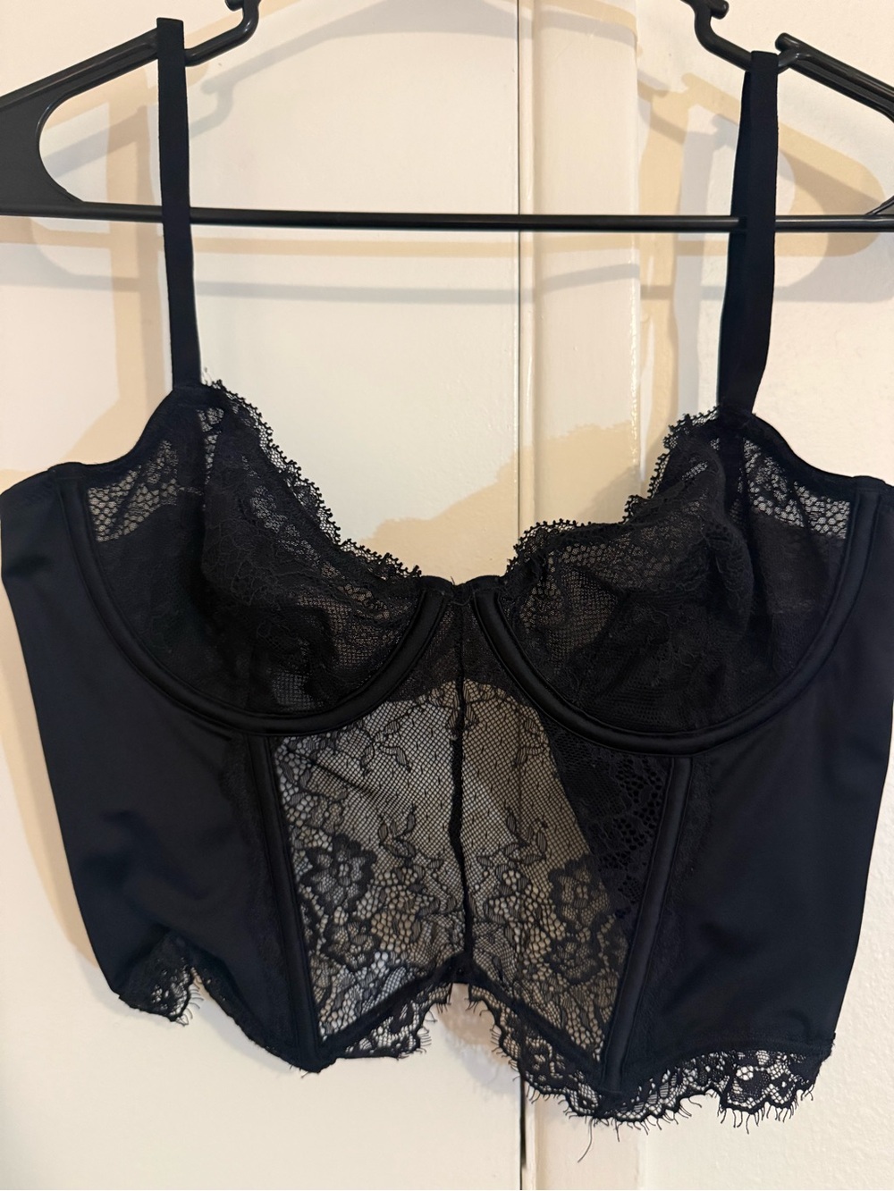 Abercrombie & Fitch Black Lace Longline Bralette - Women Intimates